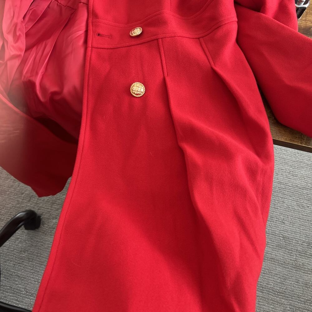 GRACE KARIN Women Lapel Double-Breasted Trench Coat Jacket Teal Red XL / New!! - Picture 13 of 16